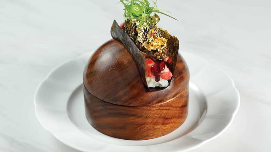 Bellagio Dining Mayfair Supper Club Wagyu Hand Roll