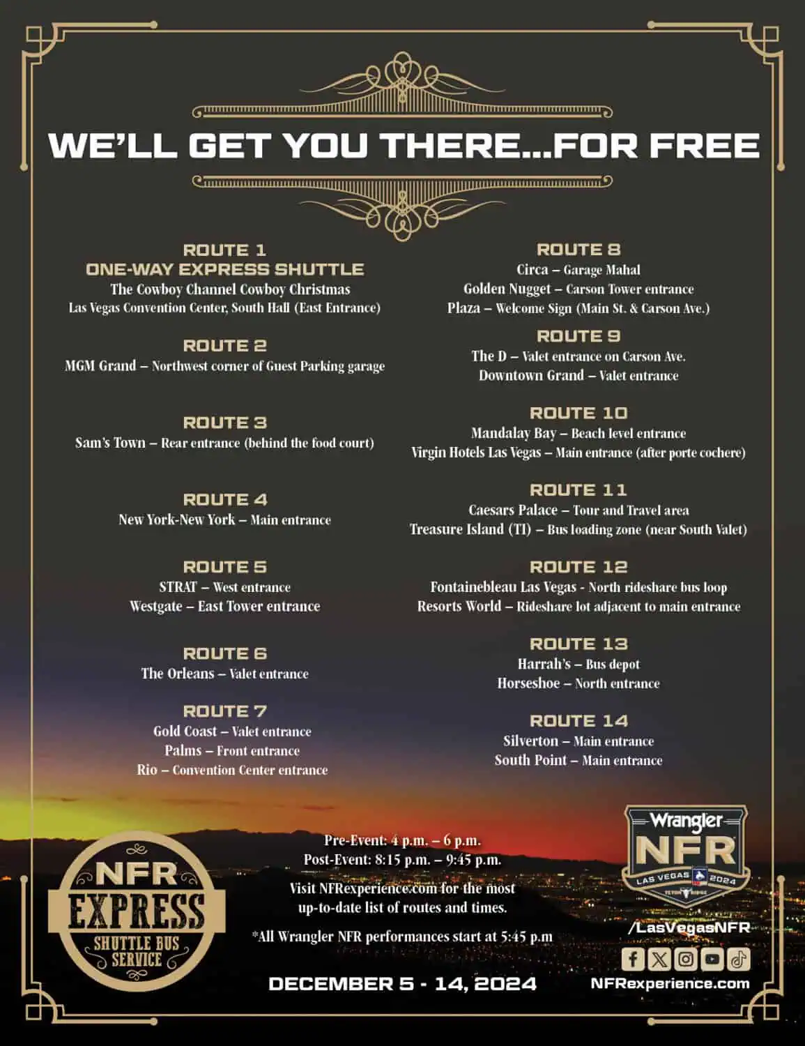 NFR 2024 shuttle service